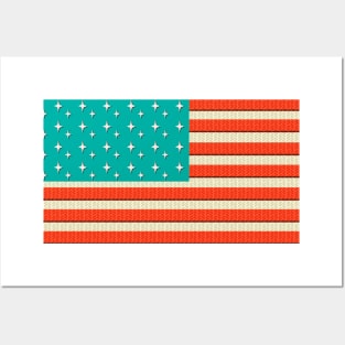 Mid Century Modern Americacn Flag Posters and Art